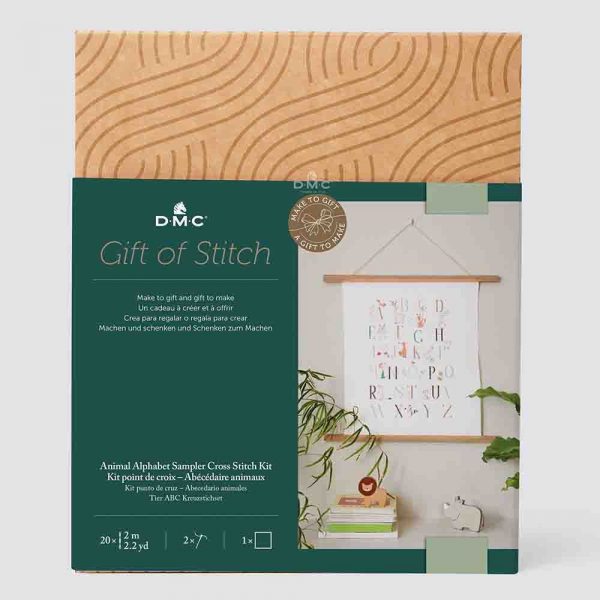 DMC borduurkit Alfabet & Dieren merklap - Afbeelding 6
