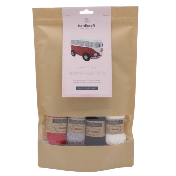 DIY Haakpakket - Retro Busje Rood - Afbeelding 4