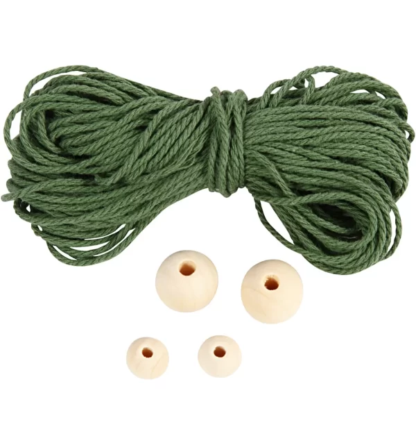 Mini Creative Kit Kerstbomen Macramé 11 Cm - Afbeelding 4