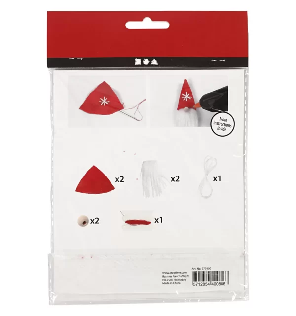 Mini Creative Kit Kerstkabouter Hangers 11 Cm - Afbeelding 3