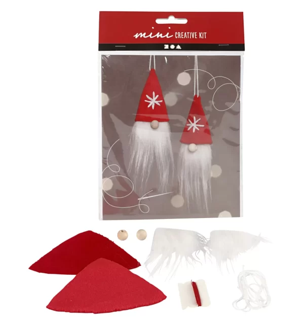 Mini Creative Kit Kerstkabouter Hangers 11 Cm - Afbeelding 2