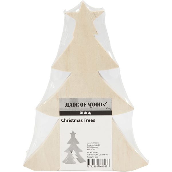2in1 houten figuur kerstboom 8 en 20 cm hoog - Afbeelding 4