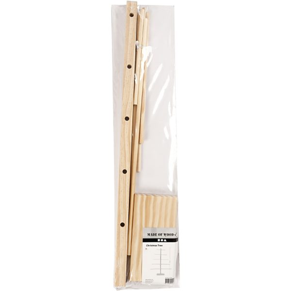 Houten kerstboom 53 cm hoog - Afbeelding 3