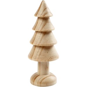 Kleine houten kerstboom 10 cm