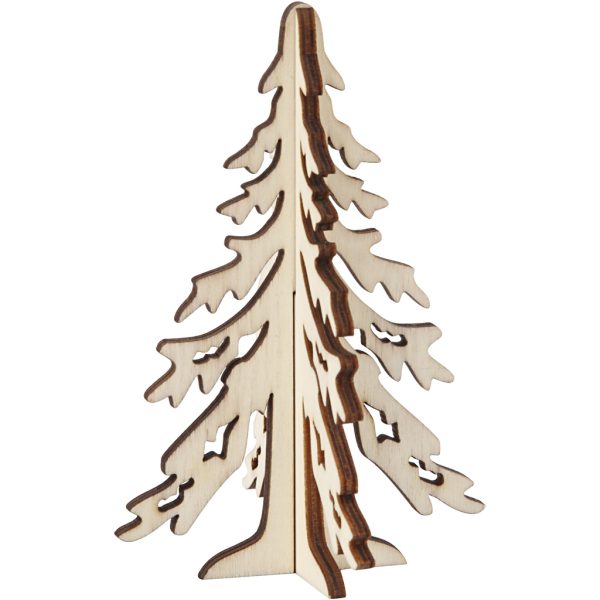 Kleine houten kerstboom 12,5 x 8,5 cm