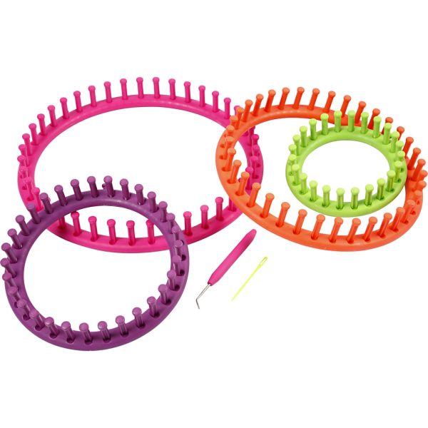 Ronde Knitting loom 4 stuks 12-17-22-27 cm - Afbeelding 3