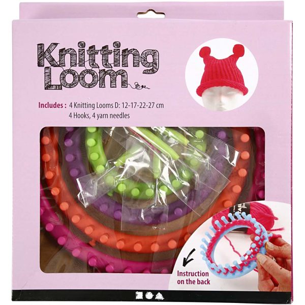 Ronde Knitting loom 4 stuks 12-17-22-27 cm - Afbeelding 4