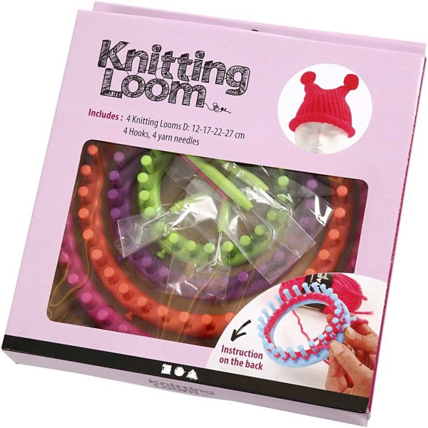 Ronde Knitting loom 4 stuks 12-17-22-27 cm - Afbeelding 5