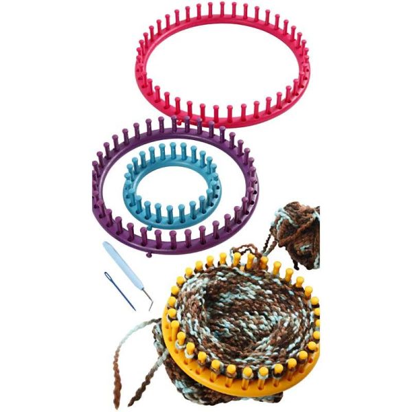 Ronde Knitting loom 4 stuks 12-17-22-27 cm - Afbeelding 6