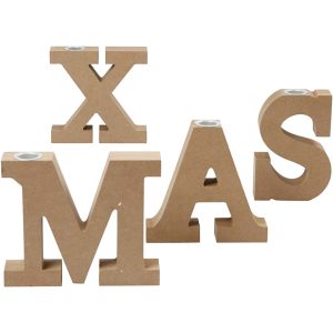 XMAS Letter Kandelaar H14,5 cm dikte 3,2 cm