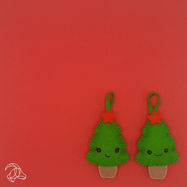 Hardicraft DIY Viltpakket - Kerstboompjes Hangers - Afbeelding 3