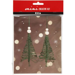 977411 Creativ Company Creative mini kit macrame kerstboom 11 cm