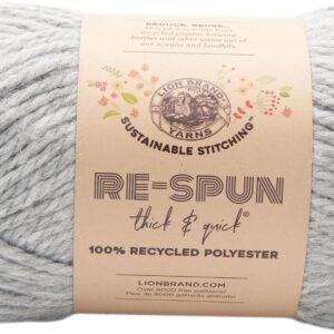 Lion Brand Re-Spun Thick & Quick Yarn Silver