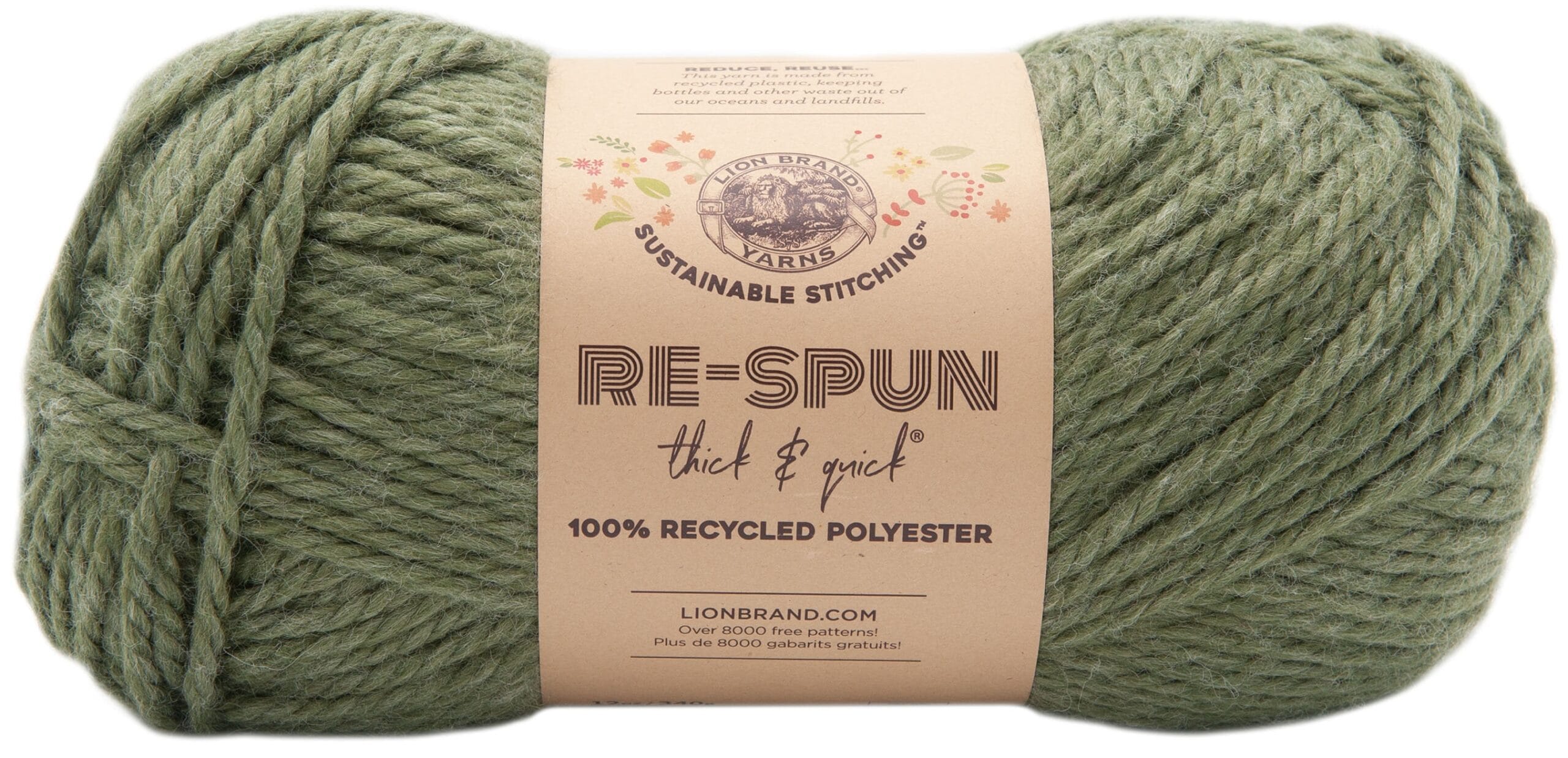 Lion Brand Re-Spun Thick & Quick Yarn Evergreen