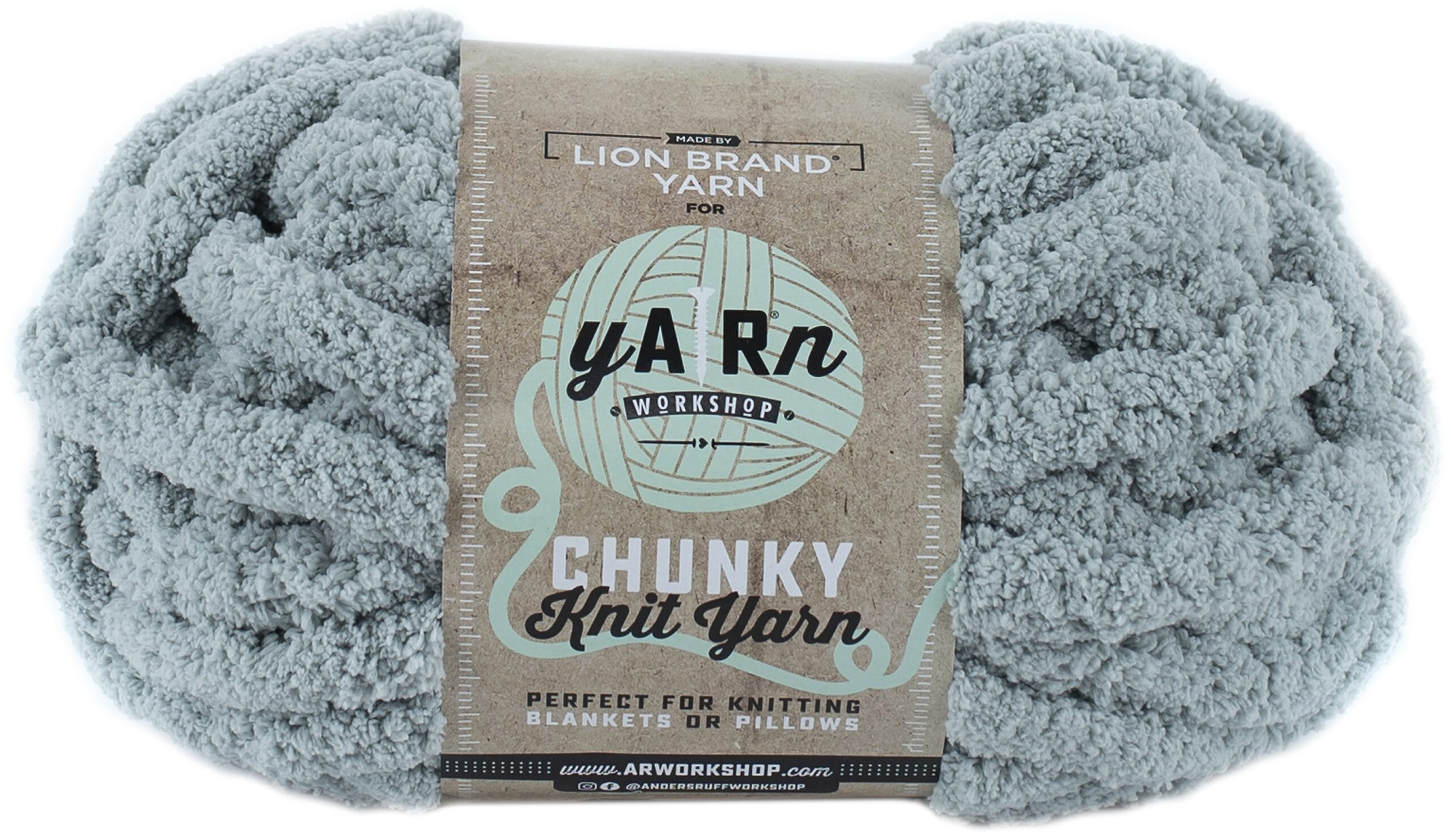 Lion Brand Yarn Chunky Knit Yarn Eucalyptus
